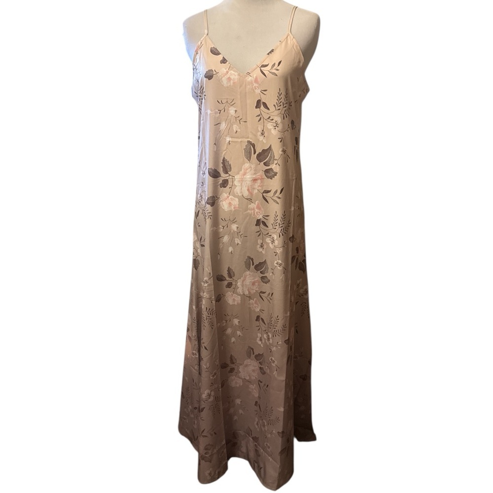 Floral Maxi Dress with Spaghetti Straps, Small, New
